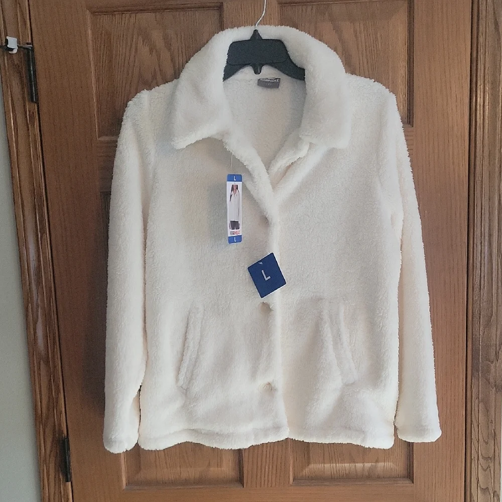 32 Degrees Women's Cream Teddy Jacket - Picture 1 of 6